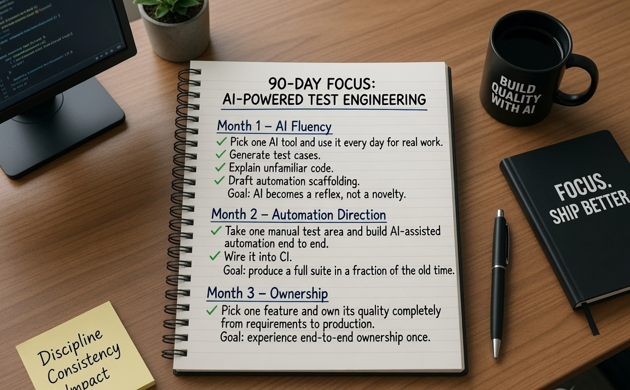 90-day QA skills 2026 learning plan