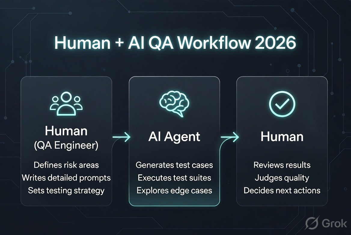 how QA engineers use AI testing tools workflow 2026