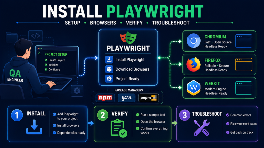 Install Playwright setup guide for QA engineers