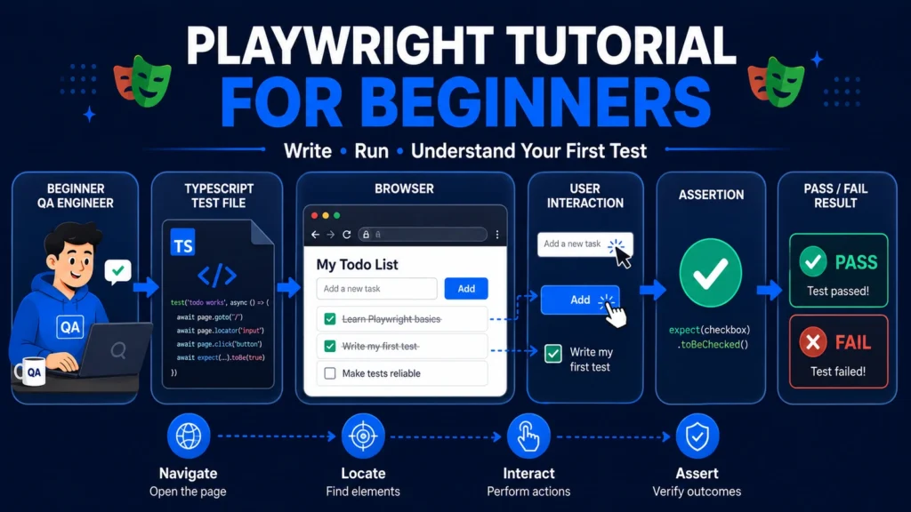 Playwright tutorial for beginners learning browser automation