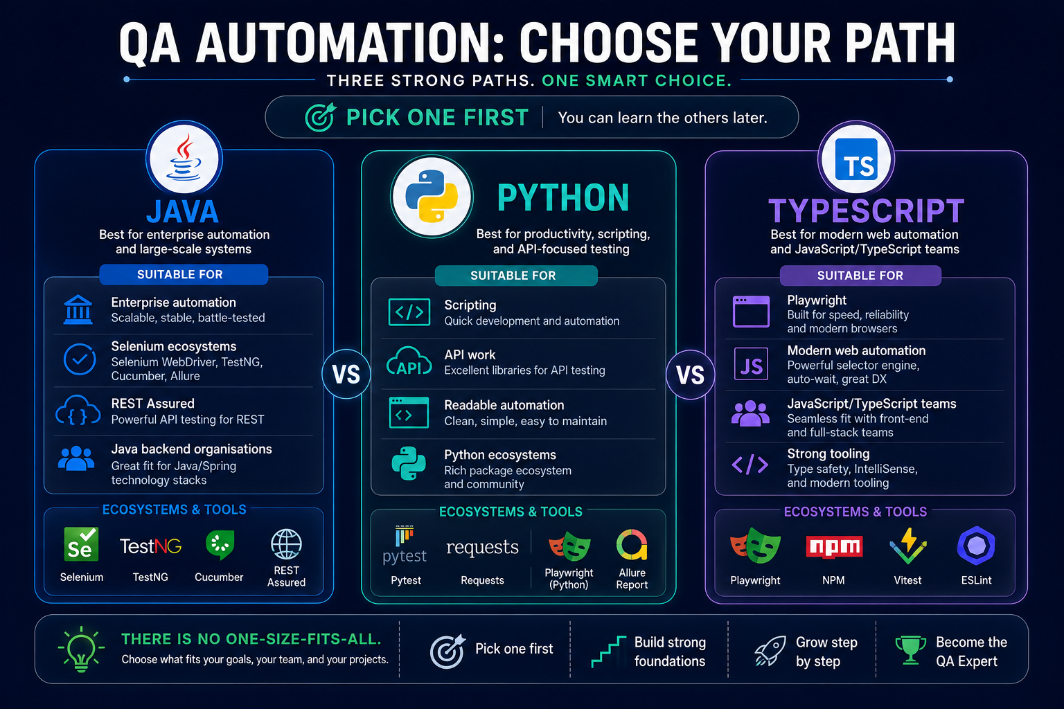 Programming language choices for QA automation